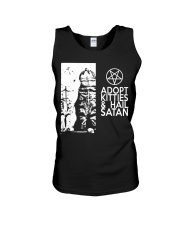 Adopt Kitties and Hail Satan shirt Unisex Tank thumbnail