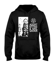 Adopt Kitties and Hail Satan shirt Hooded Sweatshirt thumbnail
