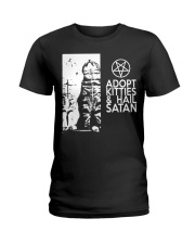 Adopt Kitties and Hail Satan shirt Ladies T-Shirt thumbnail