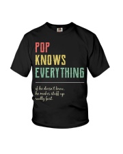 Pop For Grandpa Pop Knows Everything Youth T-Shirt thumbnail