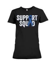 Colon Cancer Support Squad Blue Colorectal Awar Premium Fit Ladies Tee tile
