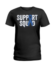 Colon Cancer Support Squad Blue Colorectal Awar Ladies T-Shirt tile