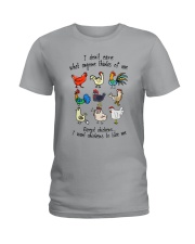 I WANT CHICKENS TO LIKE ME Ladies T-Shirt thumbnail