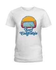 Retro California Hippie Van Groovy Ladies T-Shirt tile