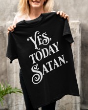 Yes Today Satan Not Today Jesus Classic T-Shirt apparel-classic-tshirt-lifestyle-front-117