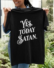 Yes Today Satan Not Today Jesus Classic T-Shirt apparel-classic-tshirt-lifestyle-front-130