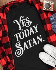 Yes Today Satan Not Today Jesus Classic T-Shirt apparel-classic-tshirt-lifestyle-front-163
