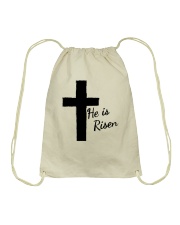 Easter Christian Faith He Risen Cross Drawstring Bag tile