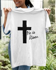 Easter Christian Faith He Risen Cross Classic T-Shirt apparel-classic-tshirt-lifestyle-front-130
