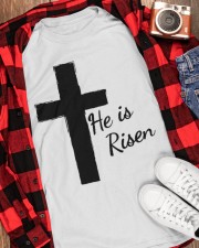 Easter Christian Faith He Risen Cross Classic T-Shirt apparel-classic-tshirt-lifestyle-front-163