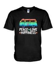 Love Hippiness Peace Van Hippie V-Neck T-Shirt tile