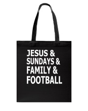 Jesus Sundays Family Football Tote Bag tile