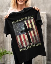 Stand For The Flag Kneel For The Cross Classic T-Shirt apparel-classic-tshirt-lifestyle-front-117