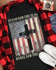 Stand For The Flag Kneel For The Cross Classic T-Shirt apparel-classic-tshirt-lifestyle-front-163