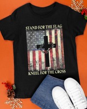 Stand For The Flag Kneel For The Cross Classic T-Shirt apparel-classic-tshirt-lifestyle-front-83