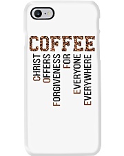 Coffee Christ Offers Forgiveness Phone Case tile