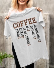 Coffee Christ Offers Forgiveness Classic T-Shirt apparel-classic-tshirt-lifestyle-front-117
