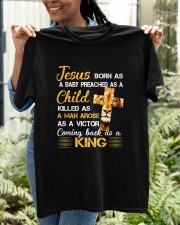 Jesus Born As Baby Preached As A Child Classic T-Shirt apparel-classic-tshirt-lifestyle-front-130