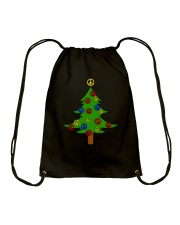 PEACE SIGN Christmas Tree Drawstring Bag tile
