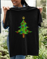 PEACE SIGN Christmas Tree Classic T-Shirt apparel-classic-tshirt-lifestyle-front-130
