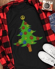 PEACE SIGN Christmas Tree Classic T-Shirt apparel-classic-tshirt-lifestyle-front-163
