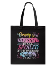 February girl blessed by god Tote Bag tile
