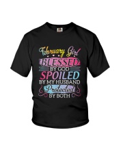 February girl blessed by god Youth T-Shirt tile