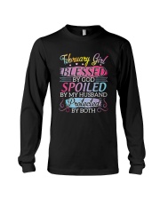 February girl blessed by god Long Sleeve Tee tile