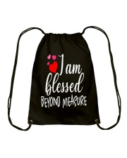 Christian I am blessed beyond measure Drawstring Bag tile