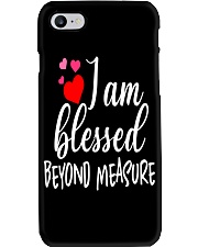 Christian I am blessed beyond measure Phone Case tile