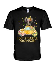 I Got A Peaceful Elephant Hippie V-Neck T-Shirt tile