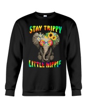 Stay trippy little hippie elephant tie dye Crewneck Sweatshirt tile