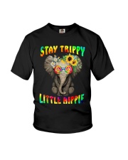 Stay trippy little hippie elephant tie dye Youth T-Shirt tile