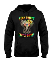 Stay trippy little hippie elephant tie dye Hooded Sweatshirt tile