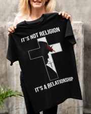 Christian It's Not A Religion God Classic T-Shirt apparel-classic-tshirt-lifestyle-front-117