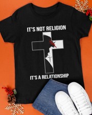Christian It's Not A Religion God Classic T-Shirt apparel-classic-tshirt-lifestyle-front-83