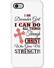 December girl christ strength Phone Case tile