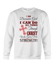 December girl christ strength Crewneck Sweatshirt tile