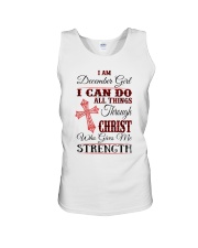 December girl christ strength Unisex Tank tile