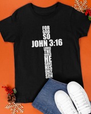 John 3 16 Christian Cross Bible Classic T-Shirt apparel-classic-tshirt-lifestyle-front-83