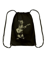 Cat Playing Acoustic Guitar Cool Drawstring Bag tile