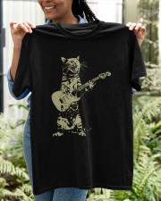 Cat Playing Acoustic Guitar Cool Classic T-Shirt apparel-classic-tshirt-lifestyle-front-130
