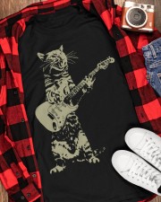 Cat Playing Acoustic Guitar Cool Classic T-Shirt apparel-classic-tshirt-lifestyle-front-163