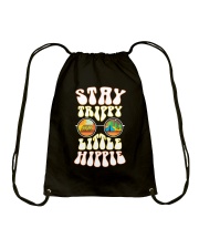 Stay Trippy Little Hippie Glass Van Car Camping Drawstring Bag tile