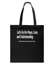 Peace Love Understanding Positive Vibes Tote Bag tile
