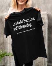 Peace Love Understanding Positive Vibes Classic T-Shirt apparel-classic-tshirt-lifestyle-front-117