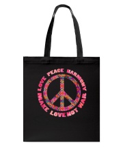 Tie Dye Hippie Style Peace Sign Tote Bag tile