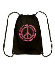Tie Dye Hippie Style Peace Sign Drawstring Bag tile