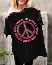 Tie Dye Hippie Style Peace Sign Classic T-Shirt apparel-classic-tshirt-lifestyle-front-117