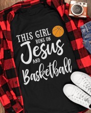 This Girl Runs On Jesus Basketball Christian Classic T-Shirt apparel-classic-tshirt-lifestyle-front-163
